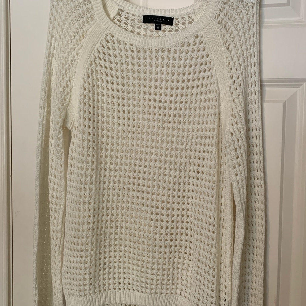 Sanctuary Women's Ivory Knit Sweater size Medium